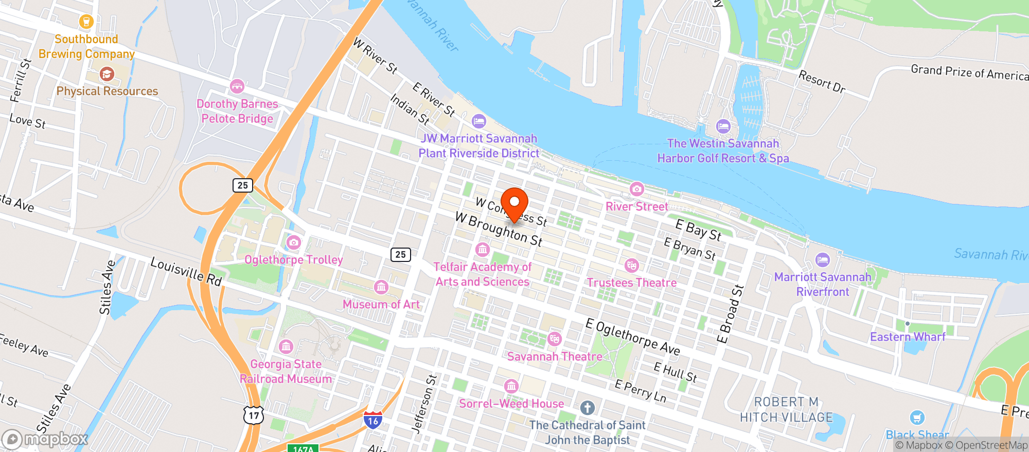 Map showing Jazz D Tapas Bar (sav)