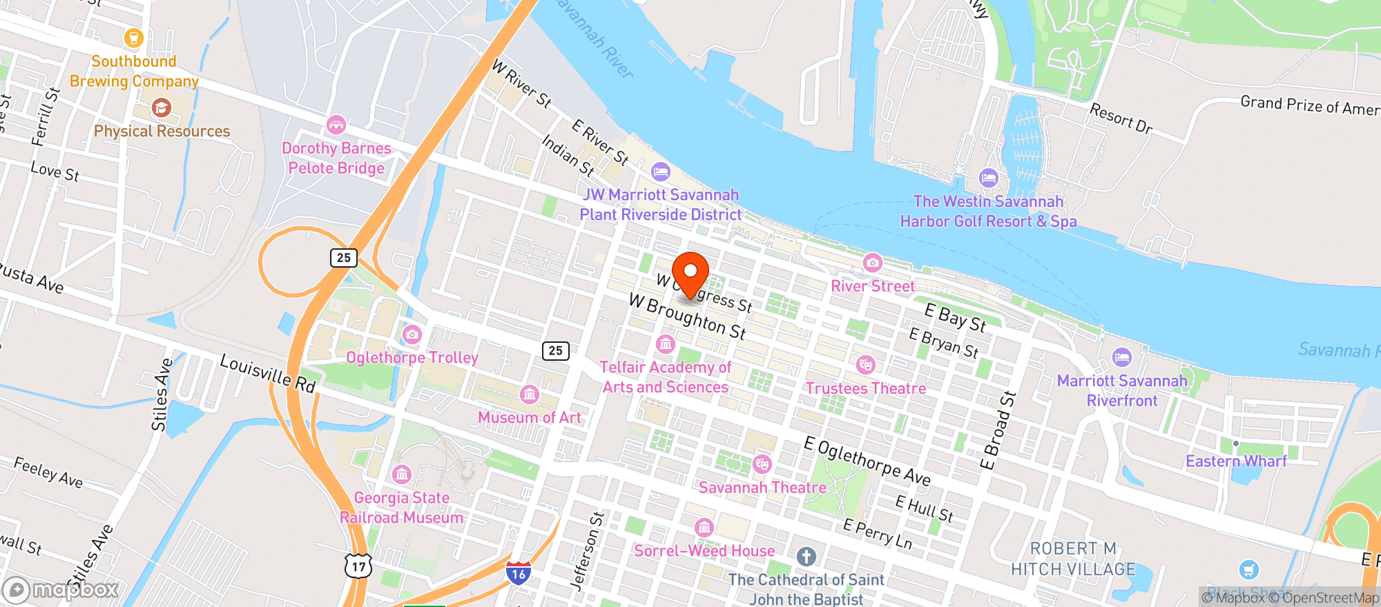 Map showing B & D Burgers