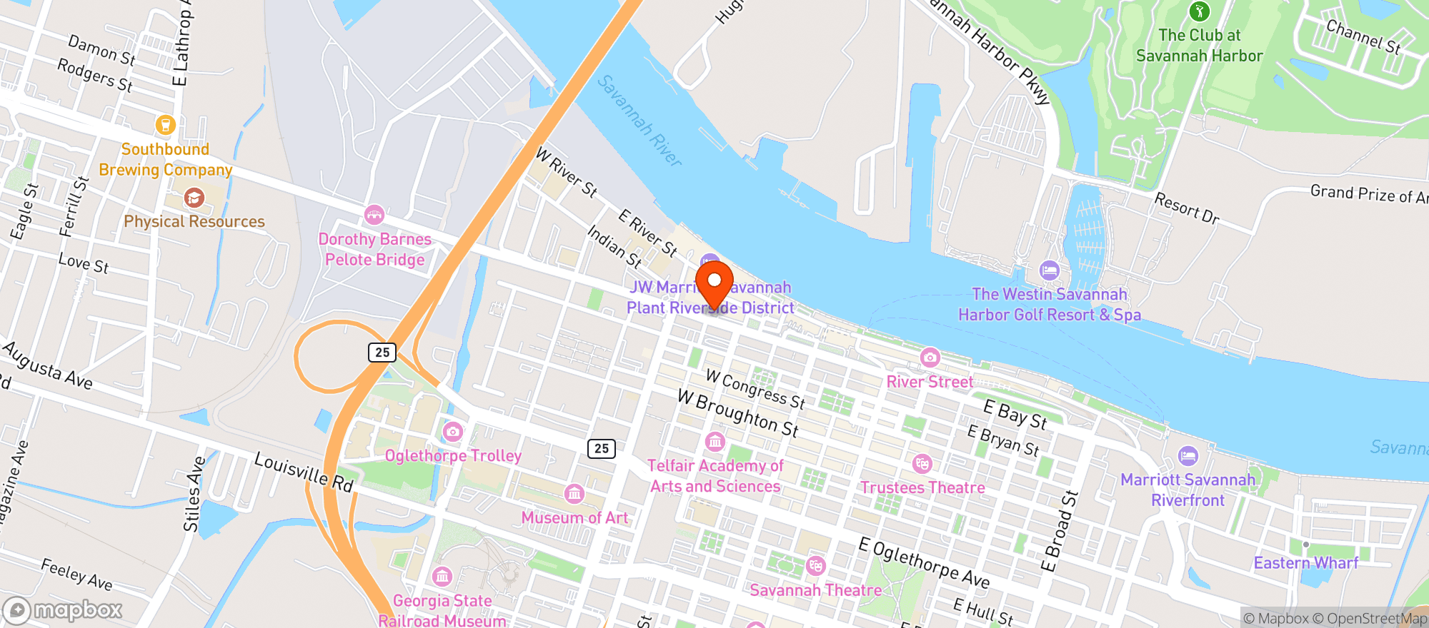 Map showing Bay Street Liquor (sav)