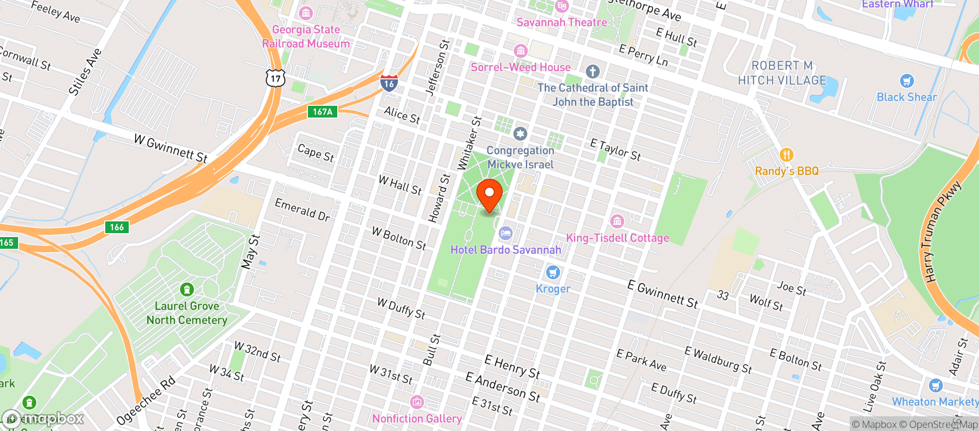 Map showing Collins Quarter At Forsyth