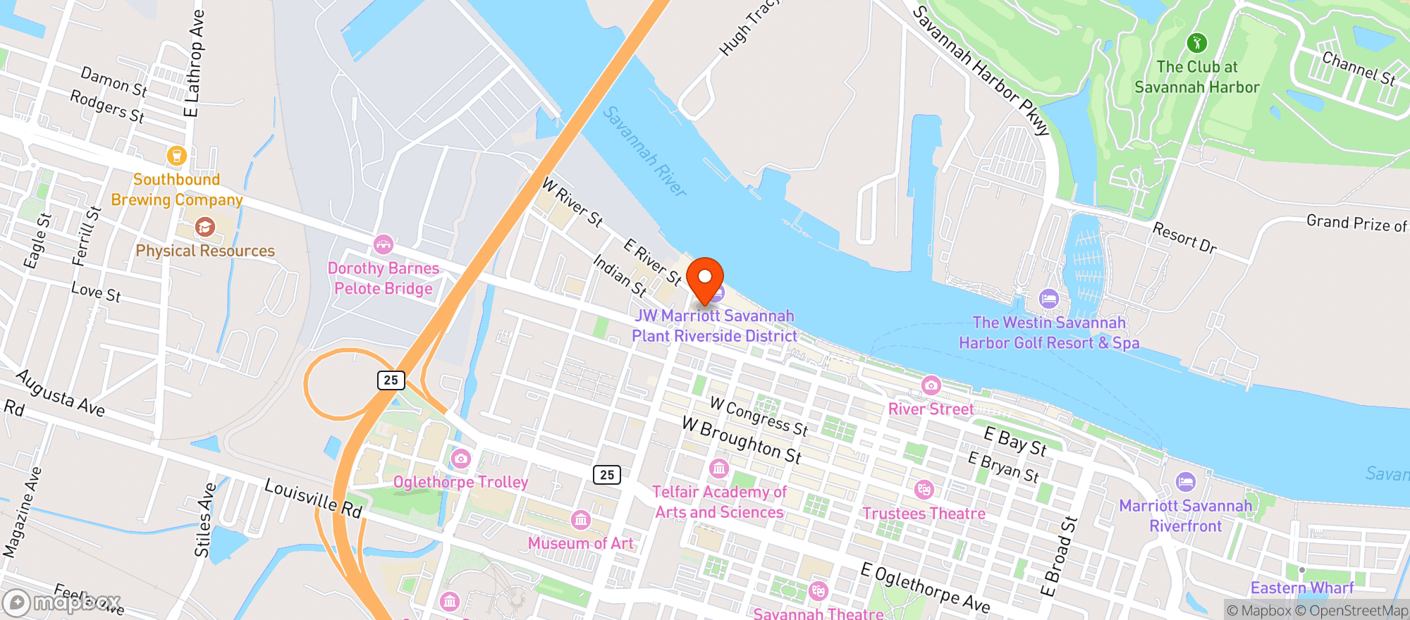 Map showing The Alida