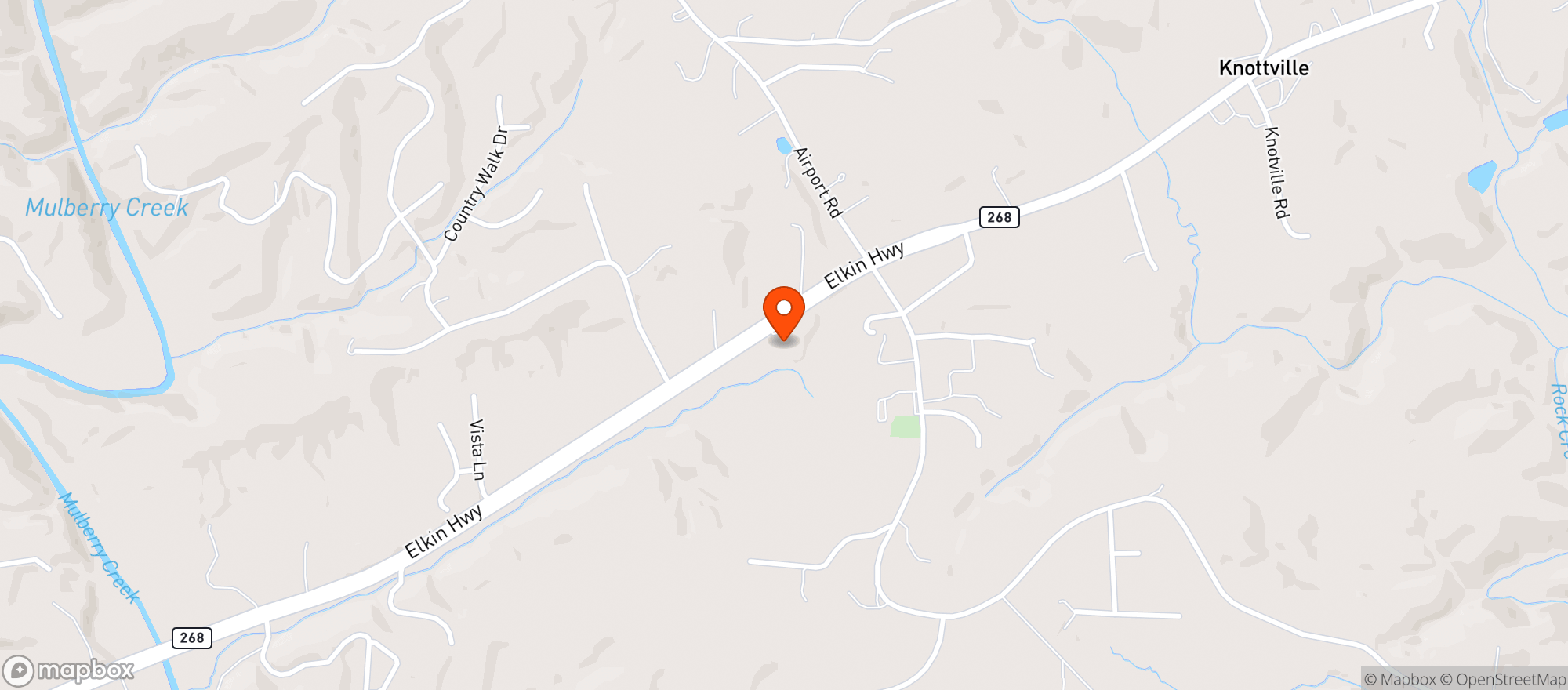 Map showing J B Mart (elkin Hwy)
