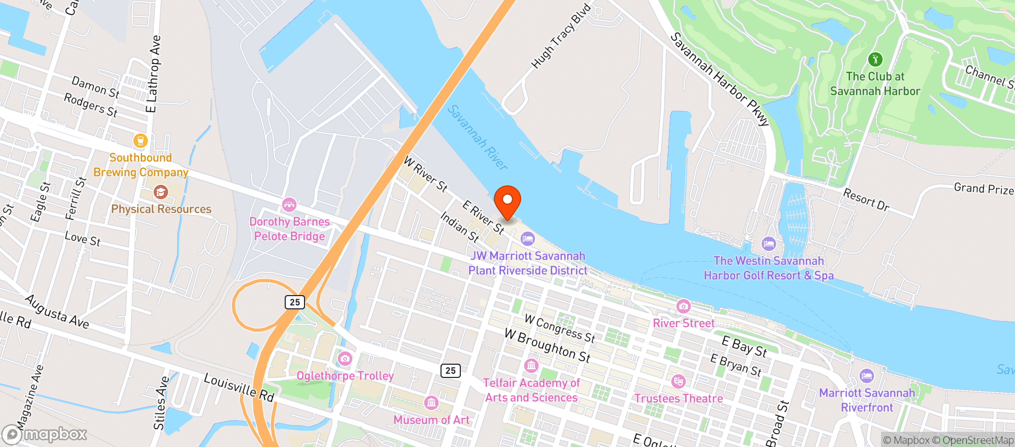 Map showing Jw Marriott