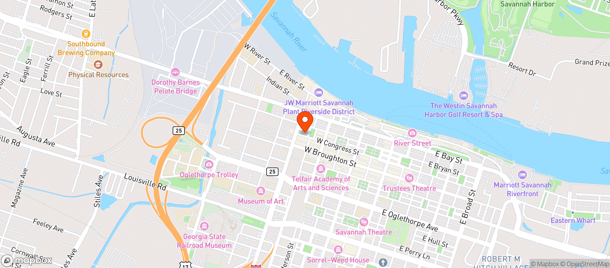 Map showing The Darling Oyster Bar