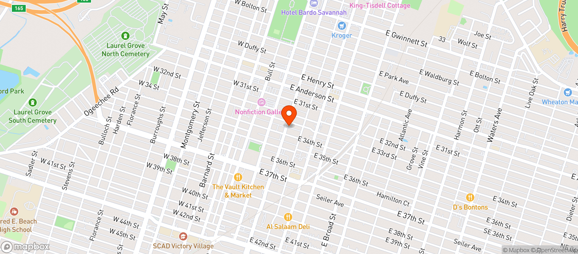 Map showing Slys Sliders & Fries