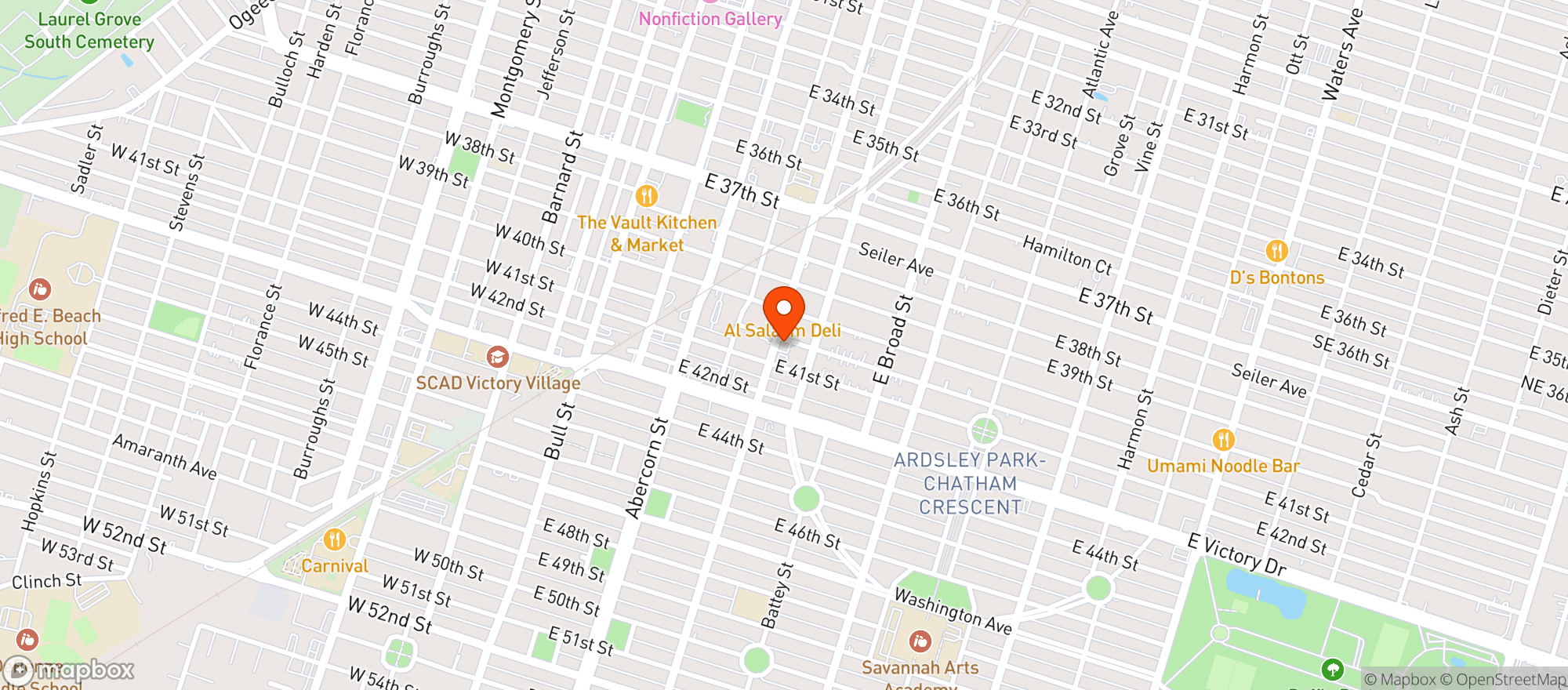 Map showing Green Truck Pub