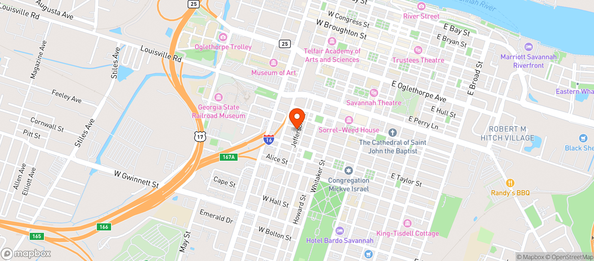 Map showing Crystal Beer Parlor