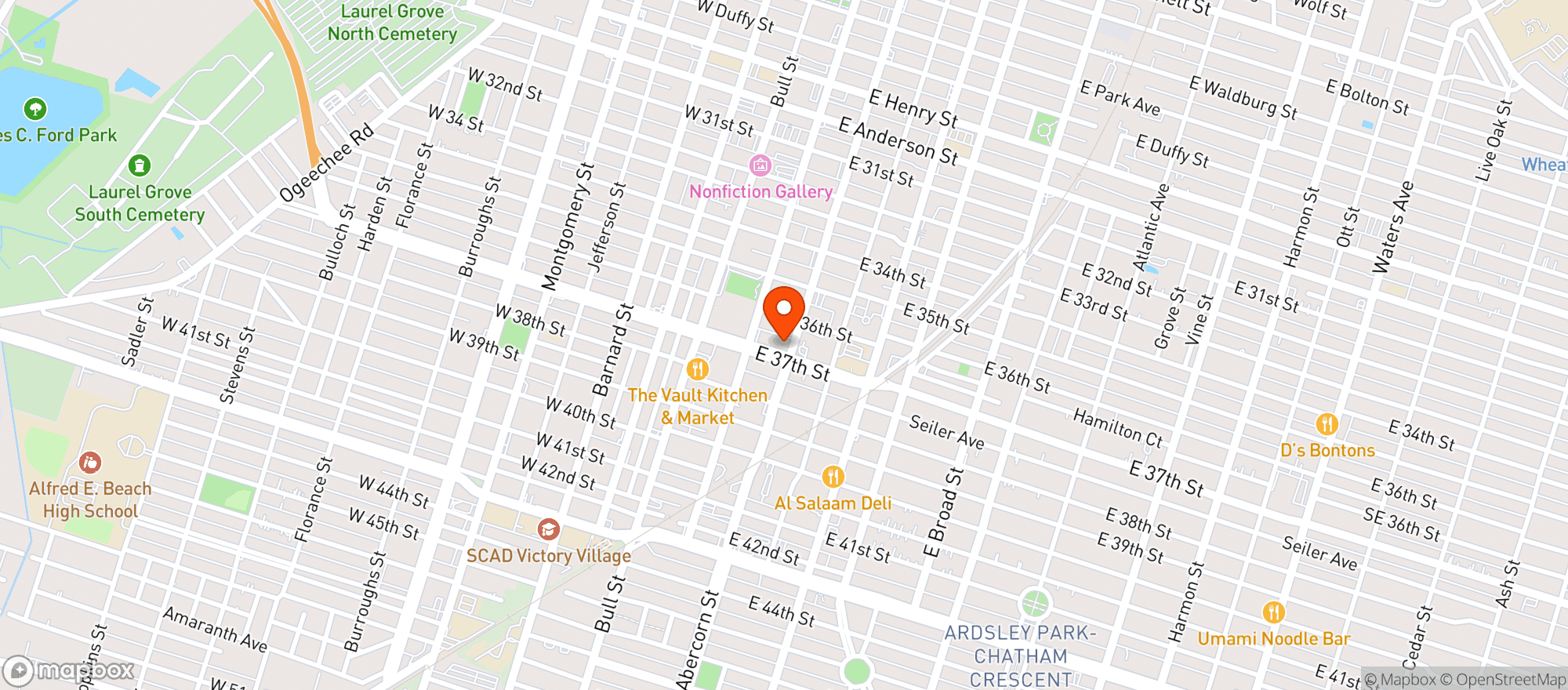 Map showing Common Thread