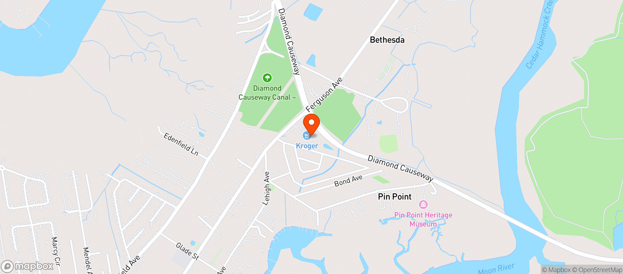 Map showing Kroger