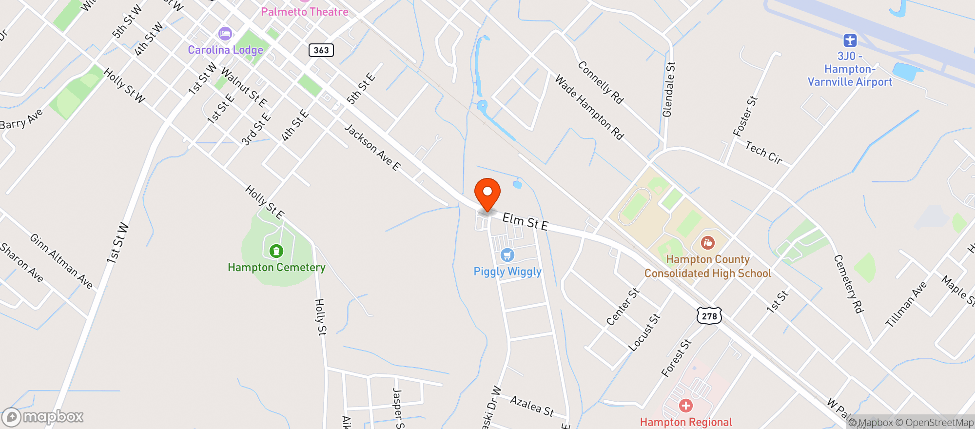 Map showing PIG EXPRESS - VALERO