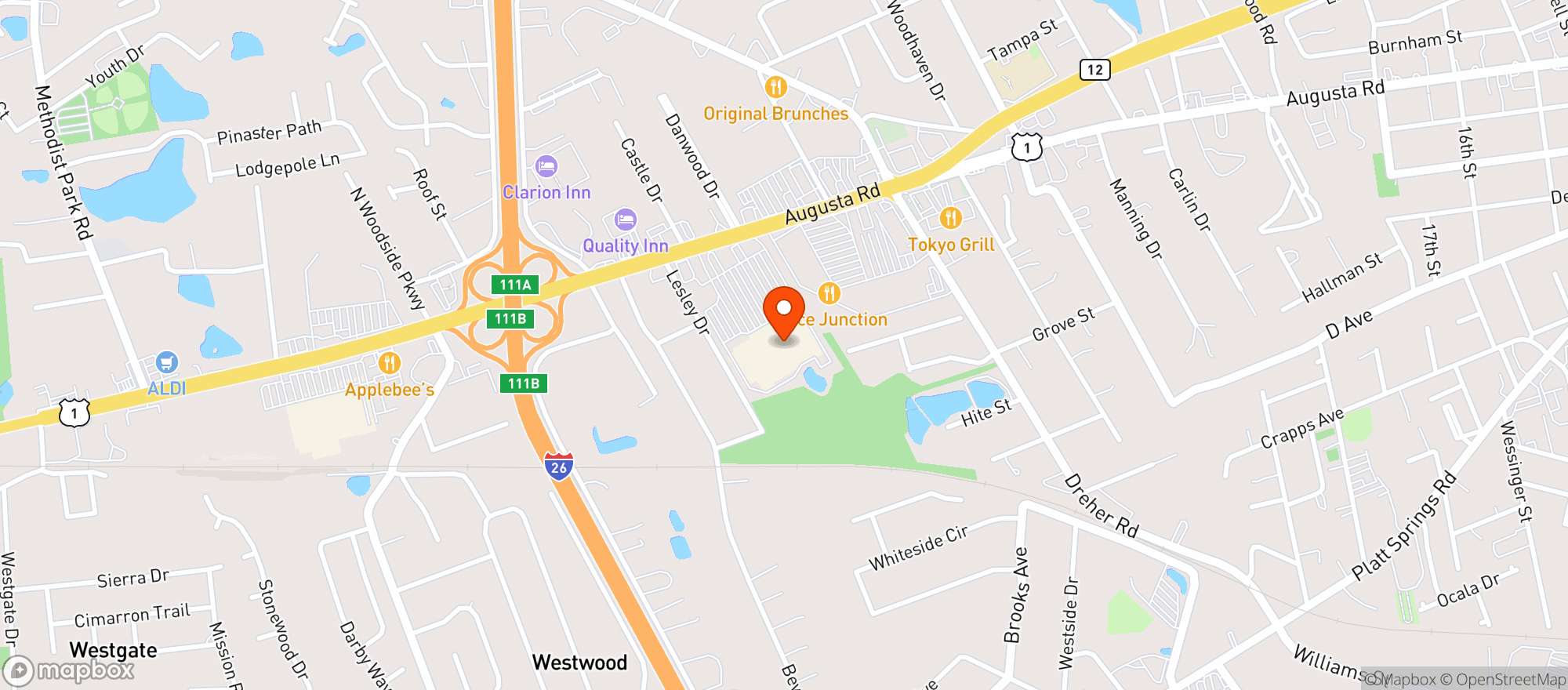 Map showing WALMART SUPERCENTER