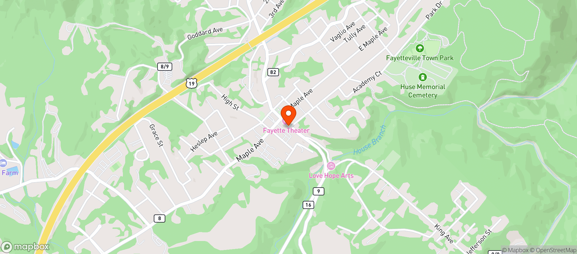 Map showing Cathedral Cafe