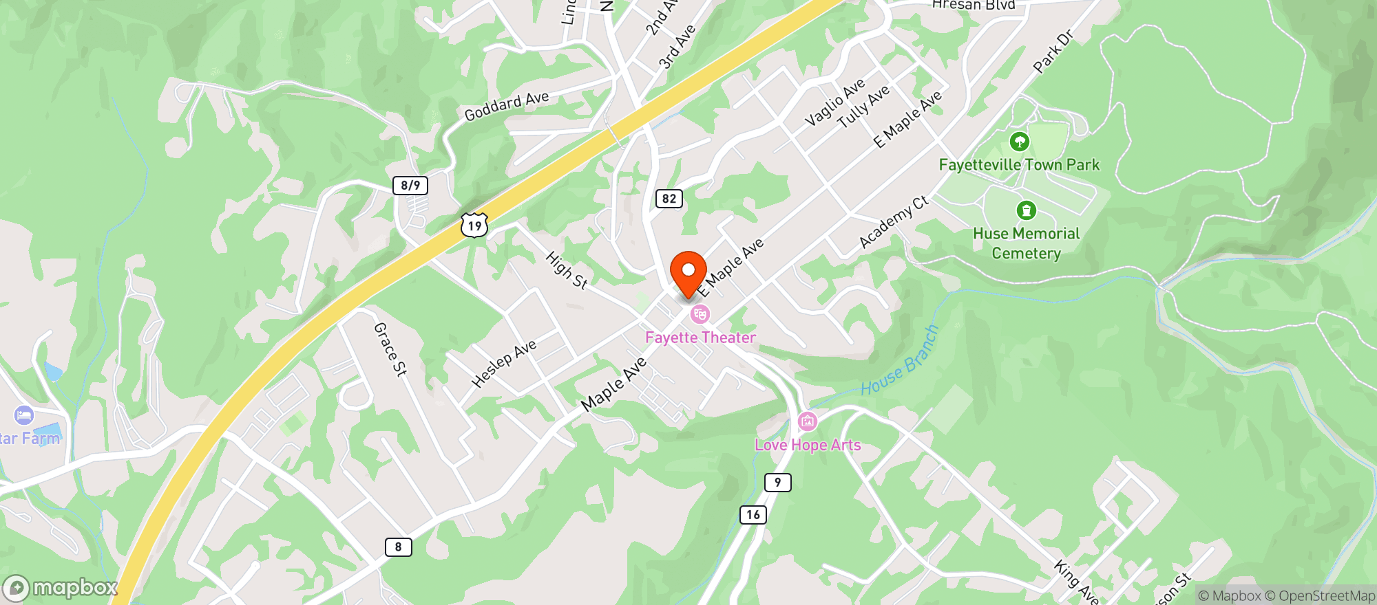 Map showing Southside Junction & Tap House