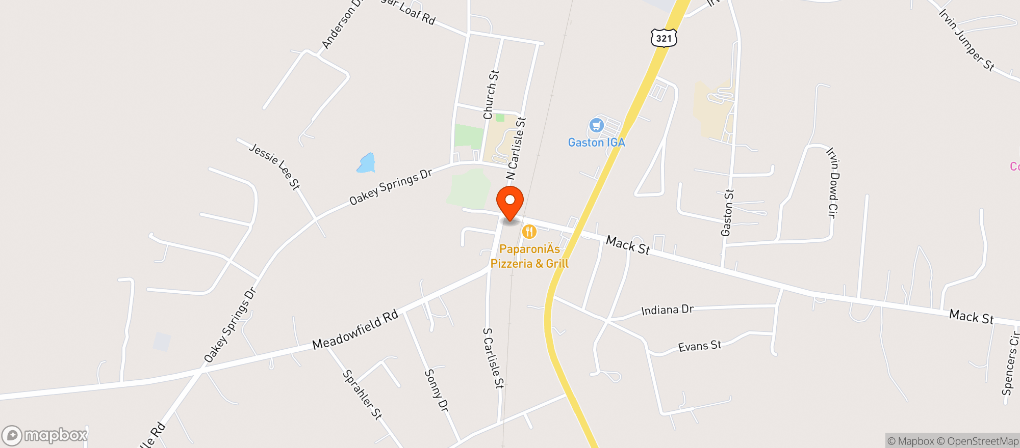 Map showing Get N Go