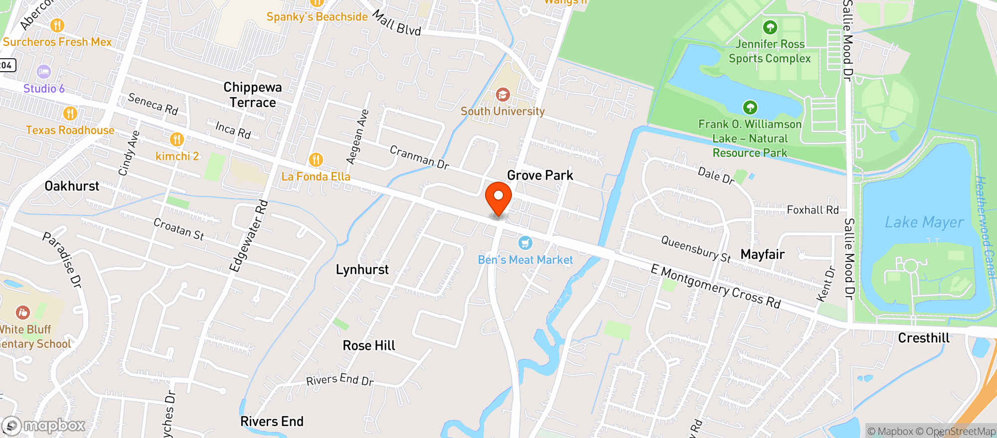 Map showing LARGO BEVERAGE SUPERSTORE