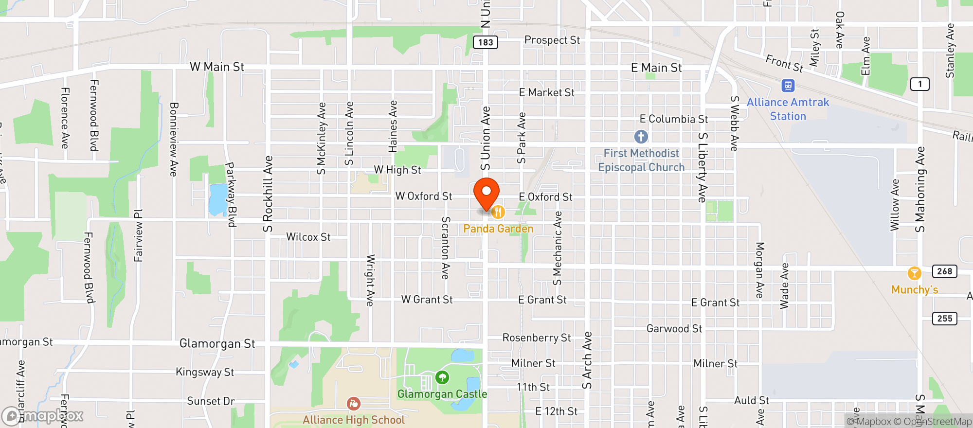 Map showing B & K Emporium