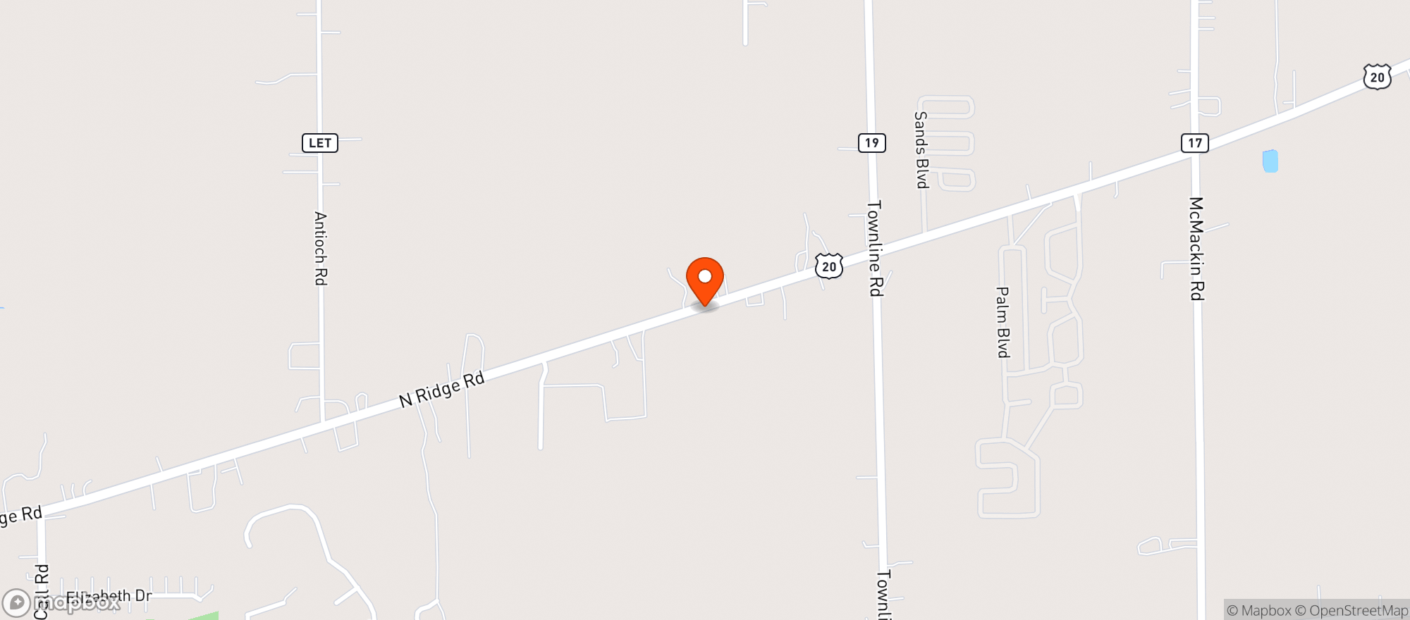 Map showing Ez Go Food Mart