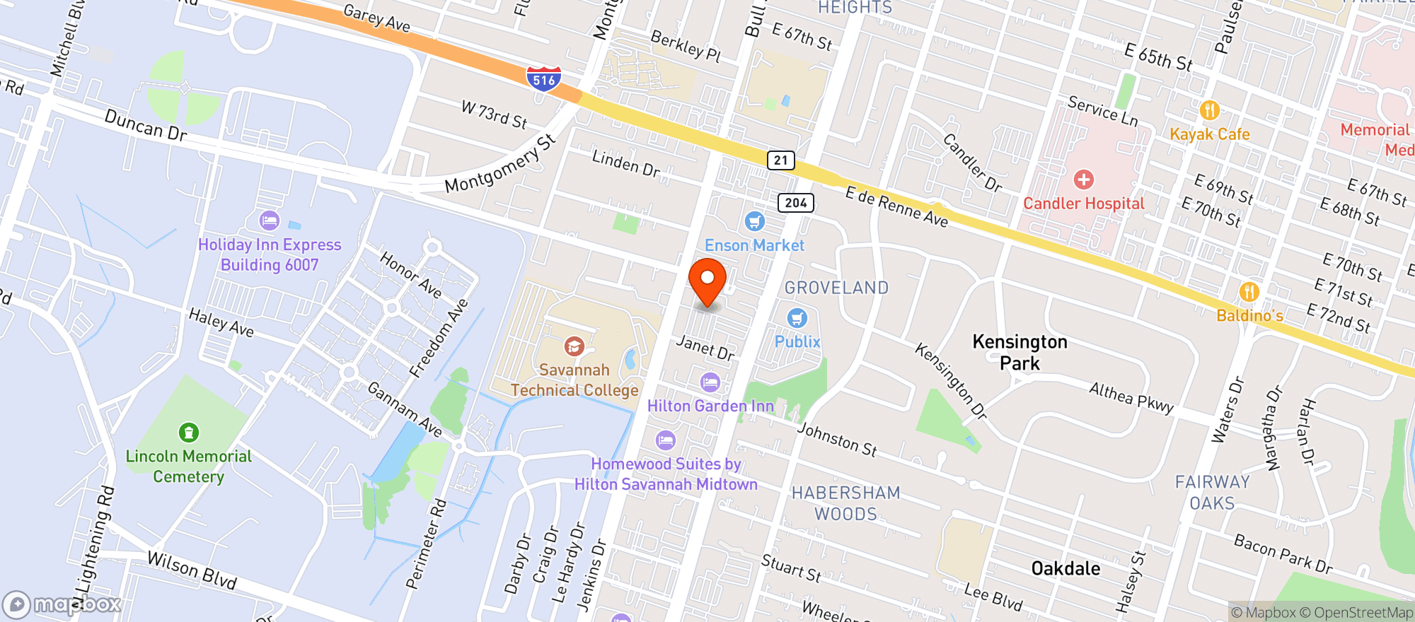 Map showing THE FRESH MARKET INC _ _#65