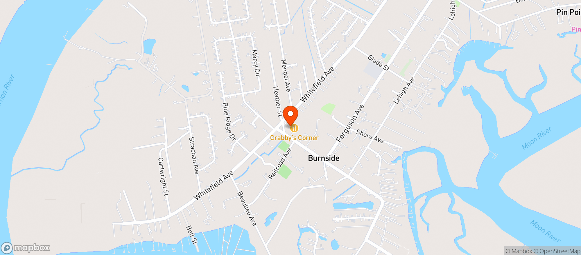 Map showing SHIPYARD LIQUOR STORE