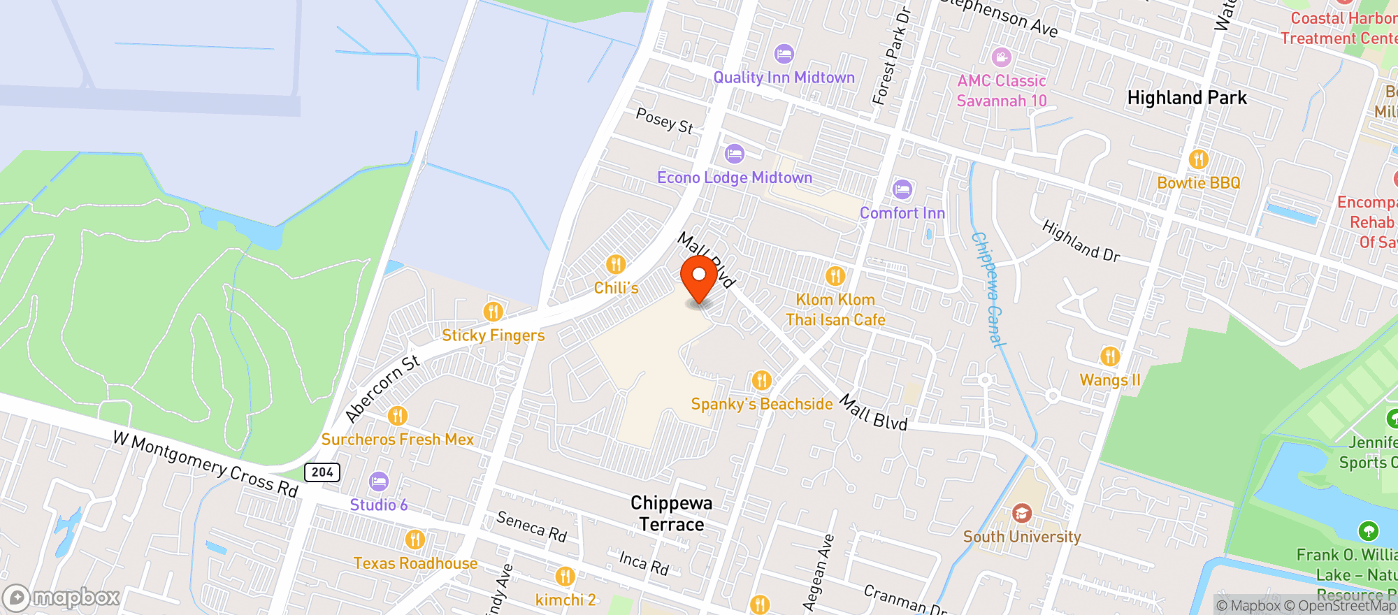 Map showing Gnc