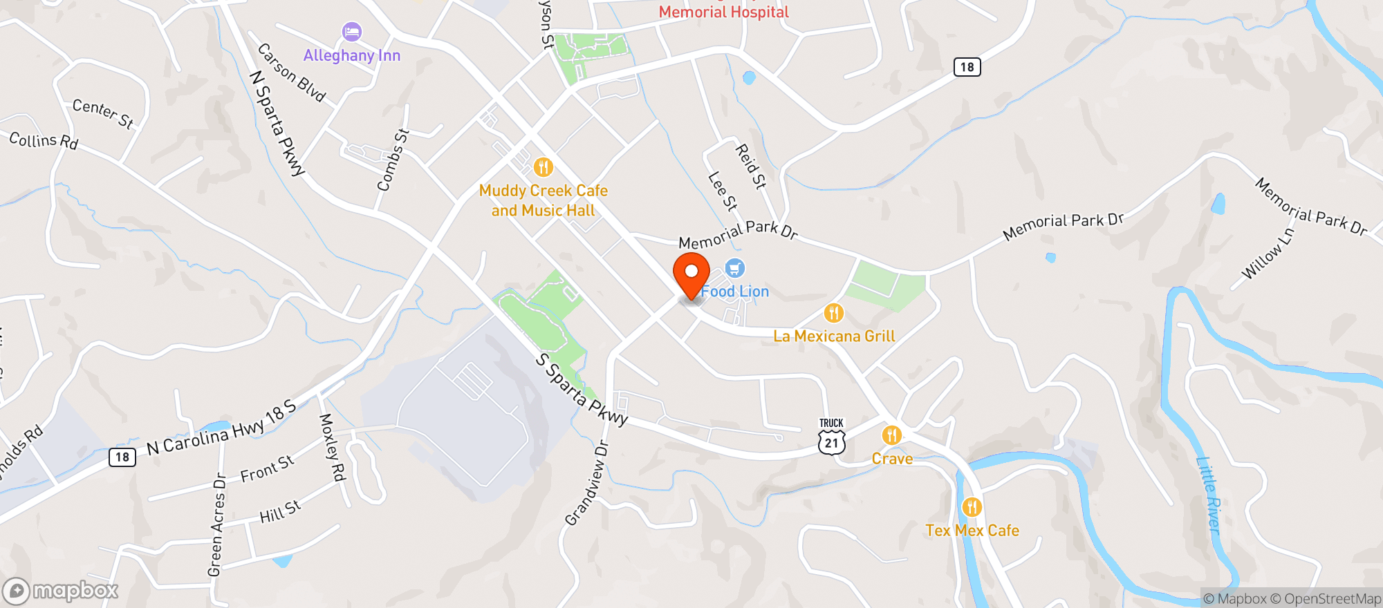 Map showing Food Lion