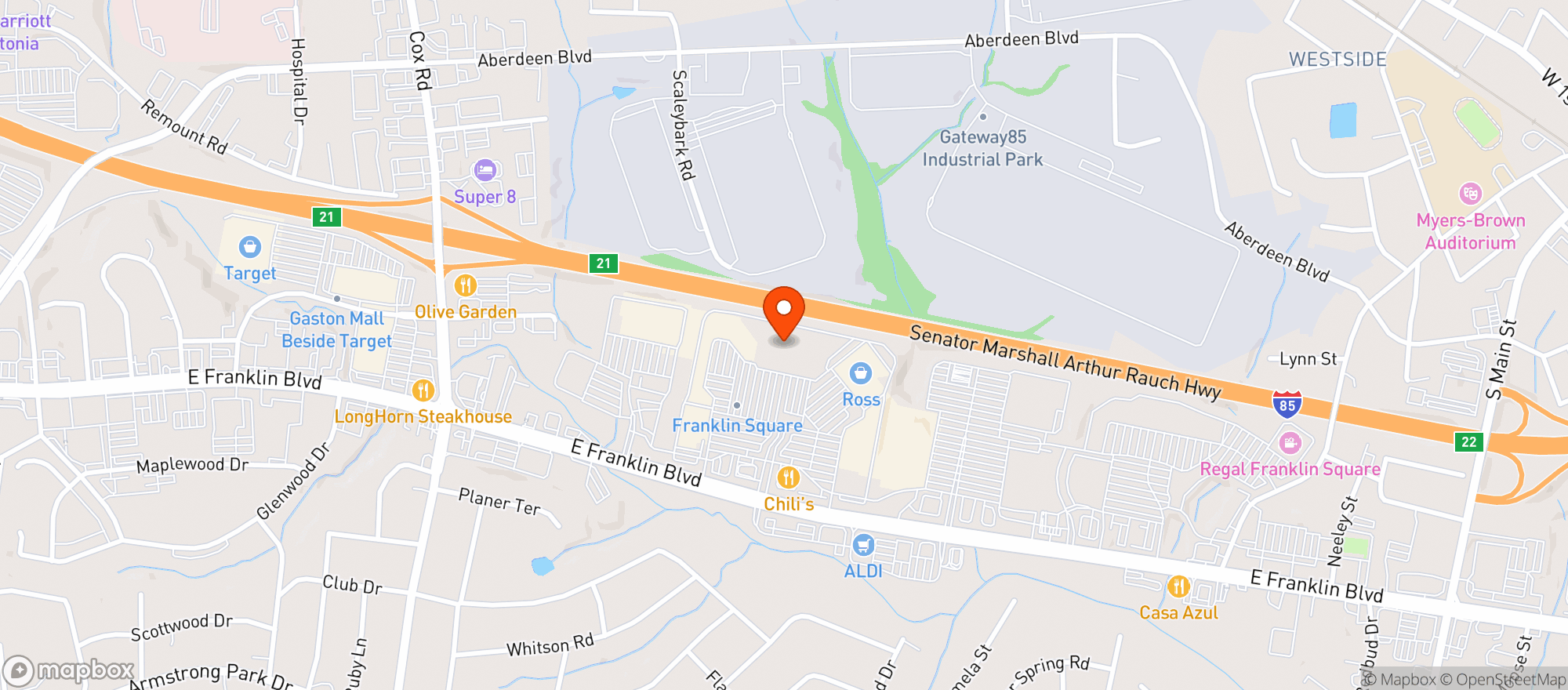 Map showing Walmart Supercenter