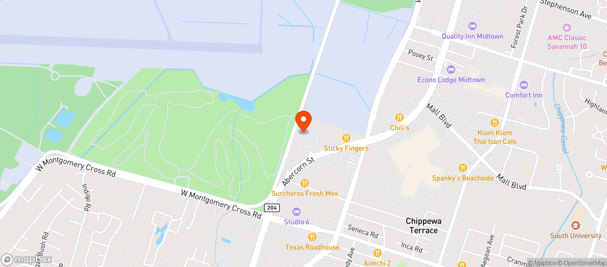 Map showing Vitamin Shoppe - Savannah