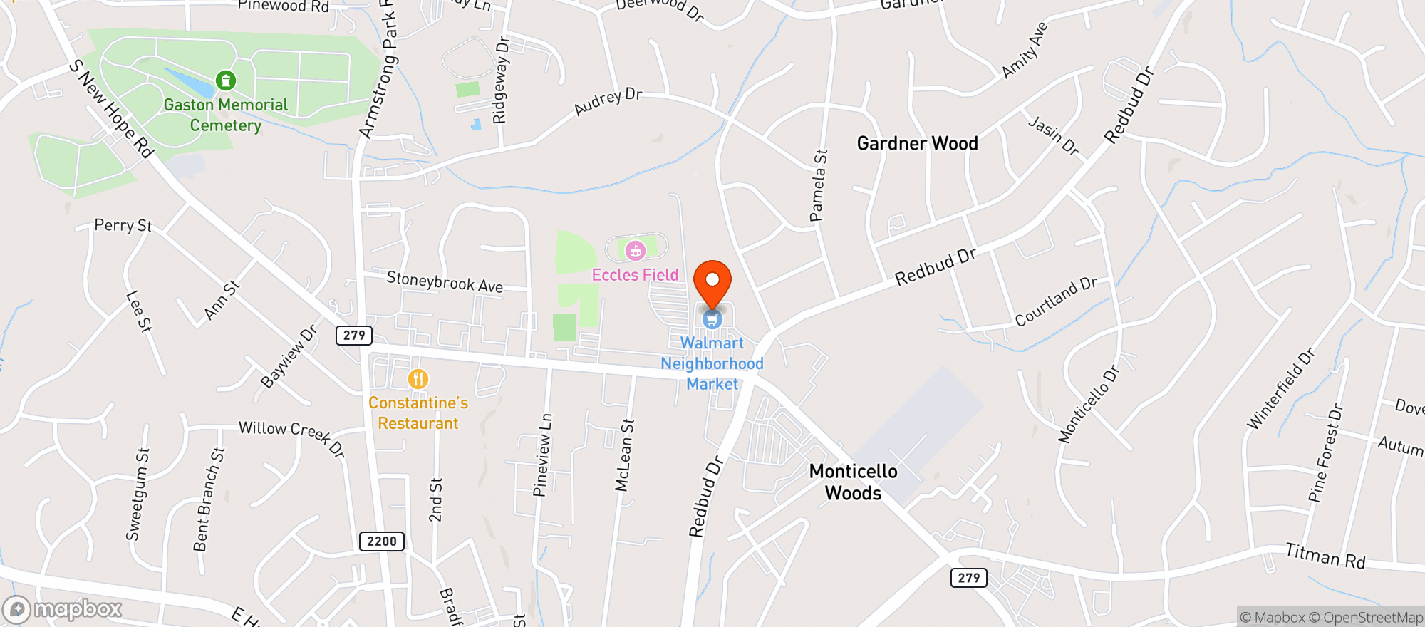 Map showing Walmart Neighborhood Market