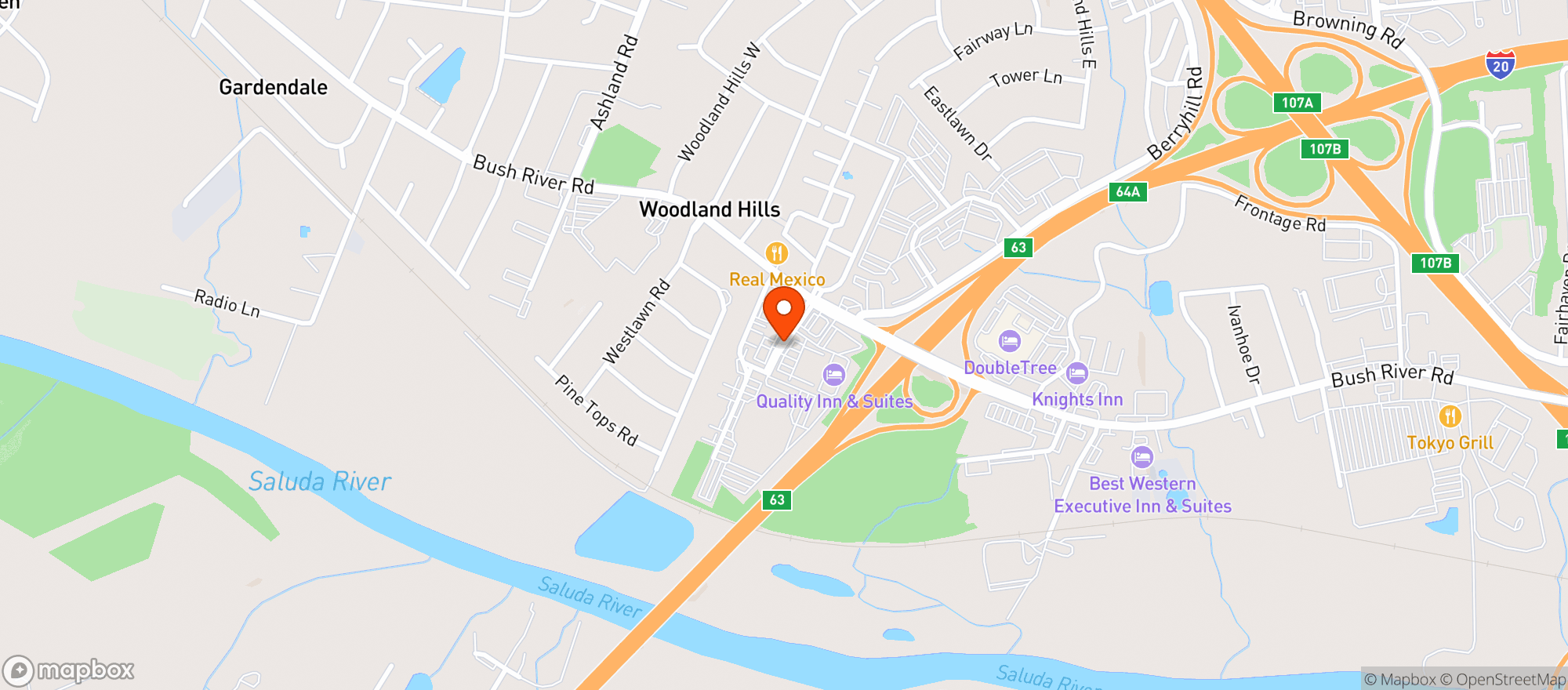 Map showing Wings & Ale