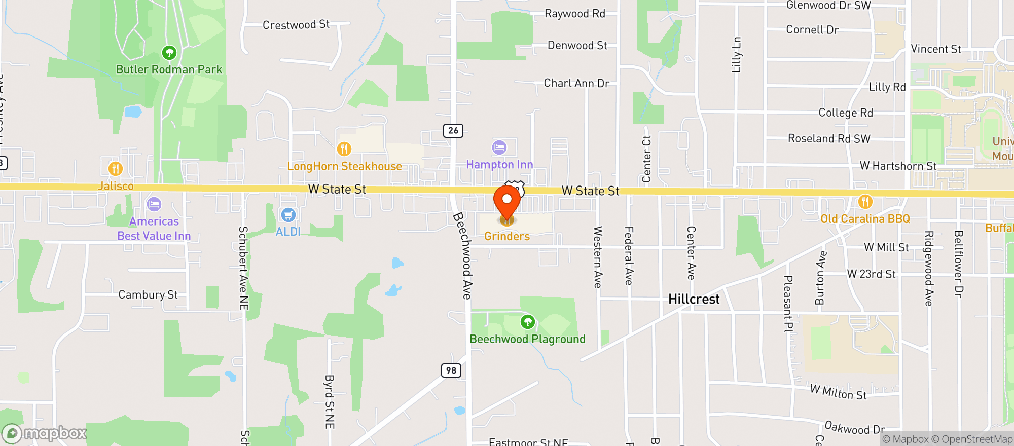 Map showing Giant Eagle #1605