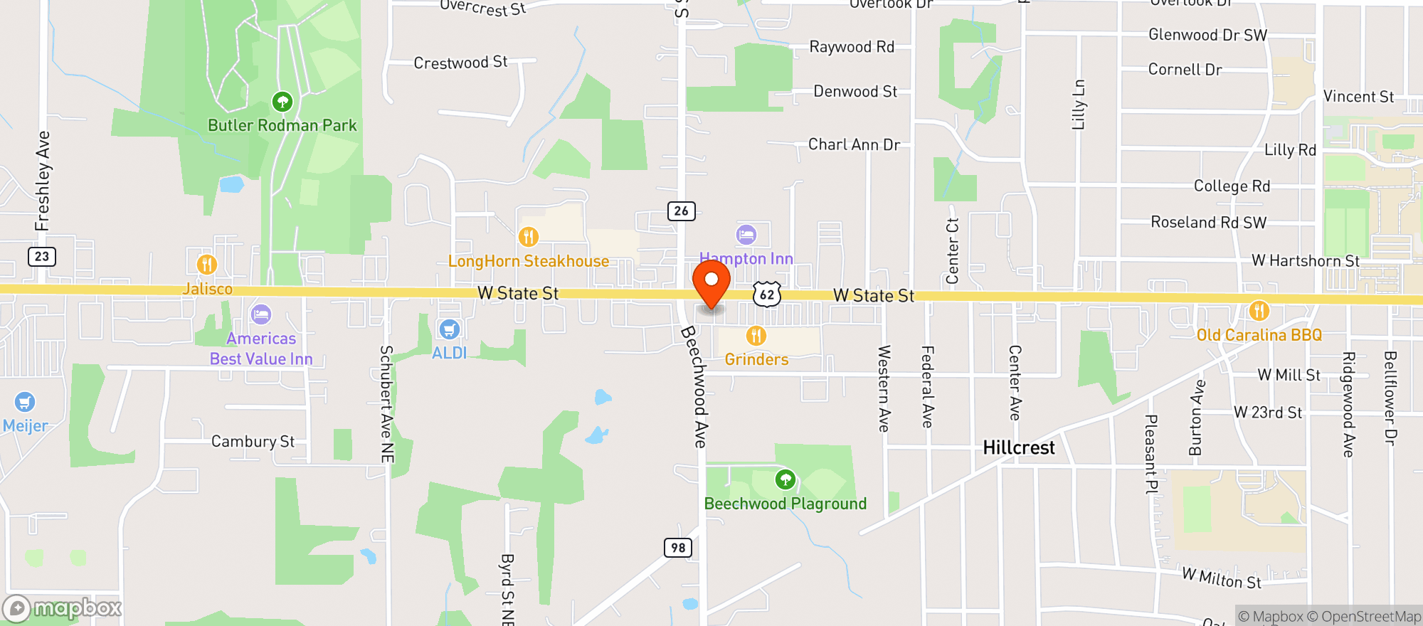 Map showing Get Go #3625