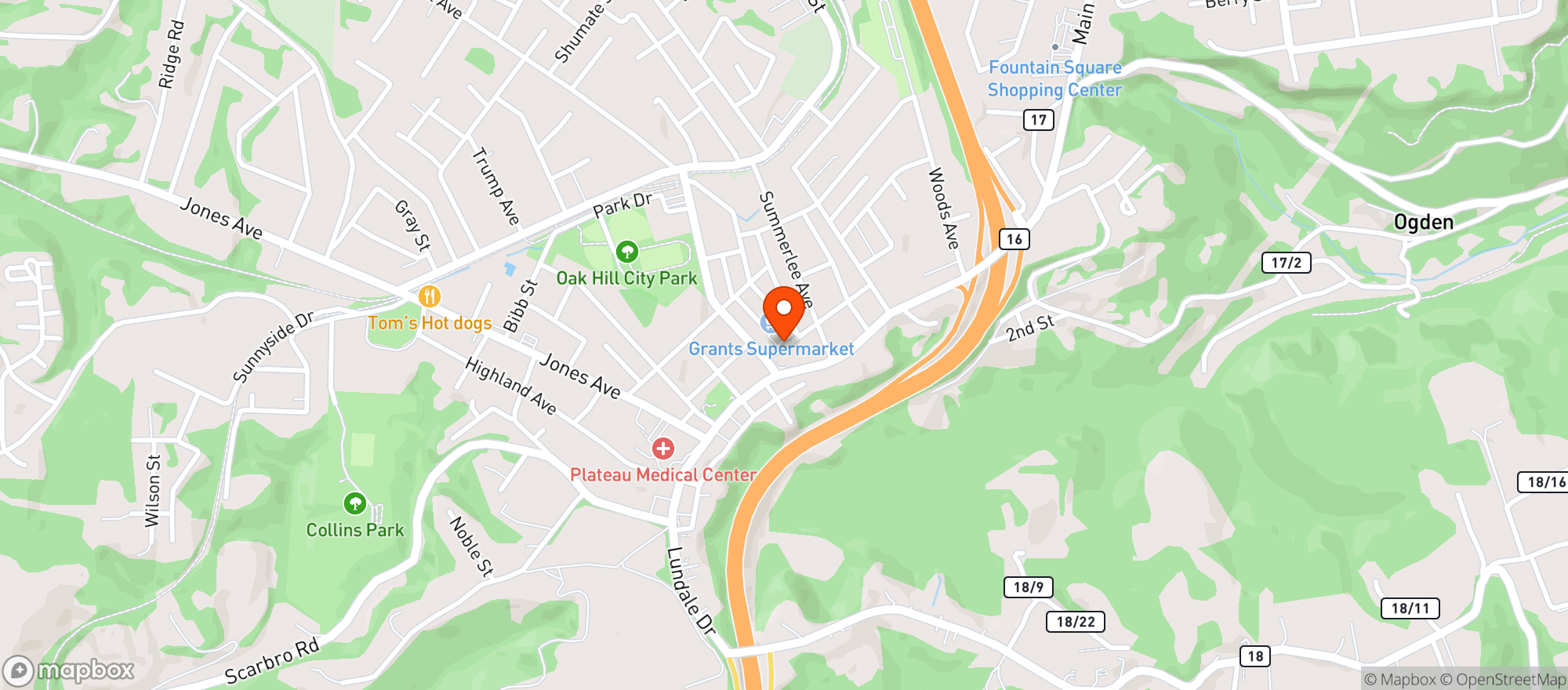 Map showing Grants Supermarket