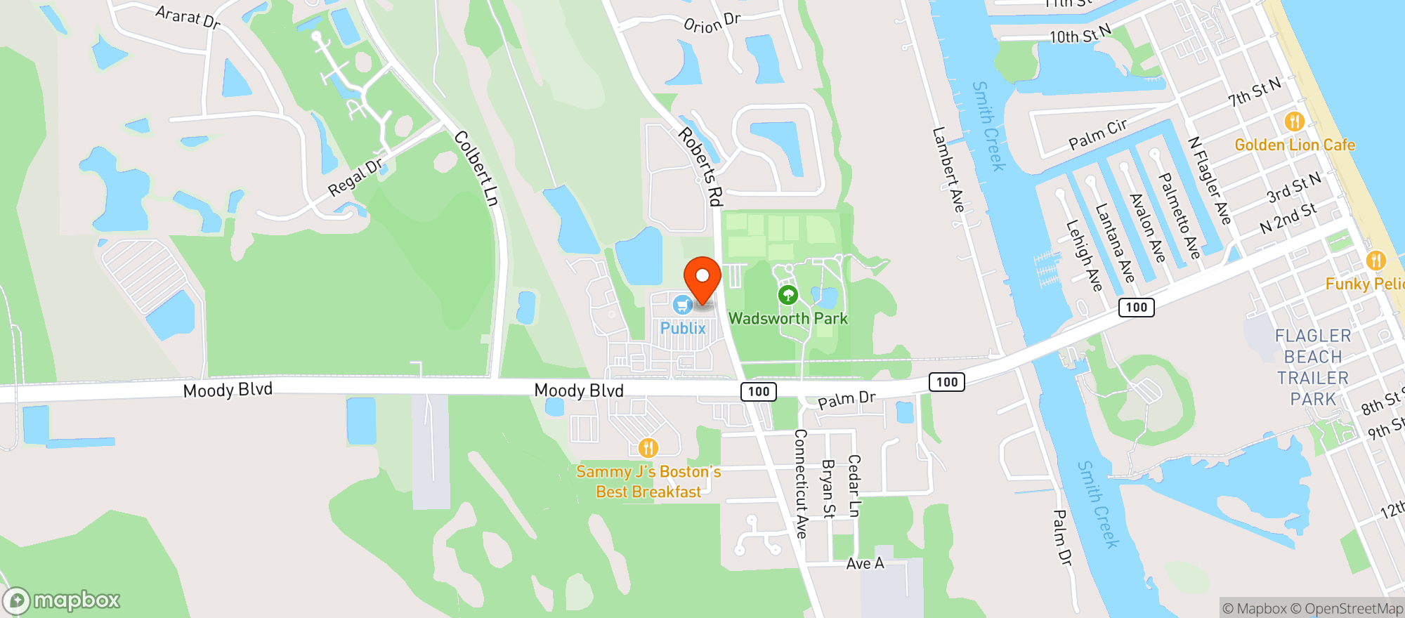 Map showing Publix