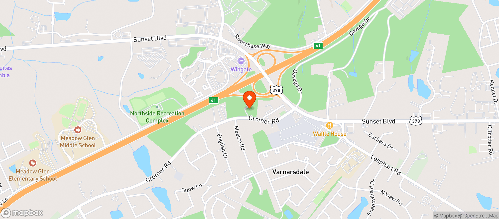 Map showing Macie & Milos Brew Pup
