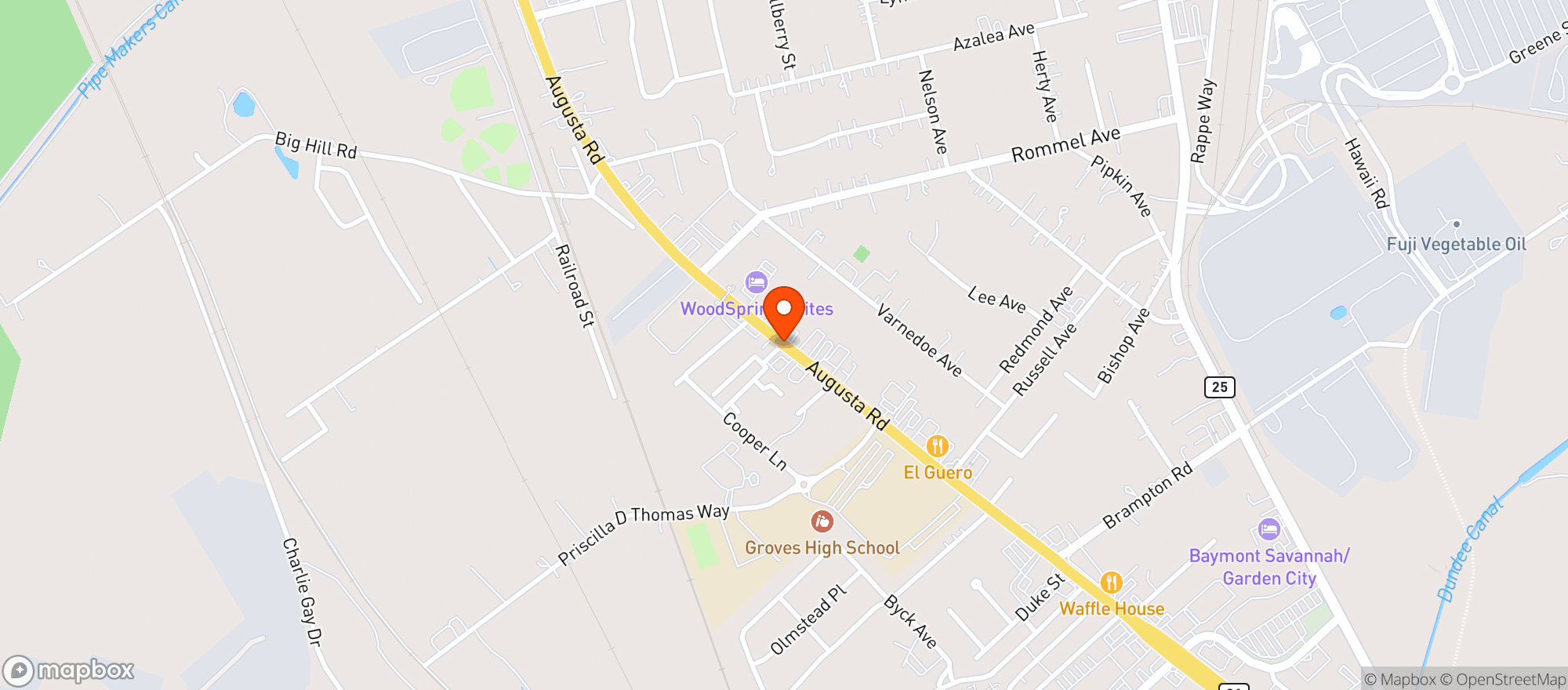 Map showing Pump N Go