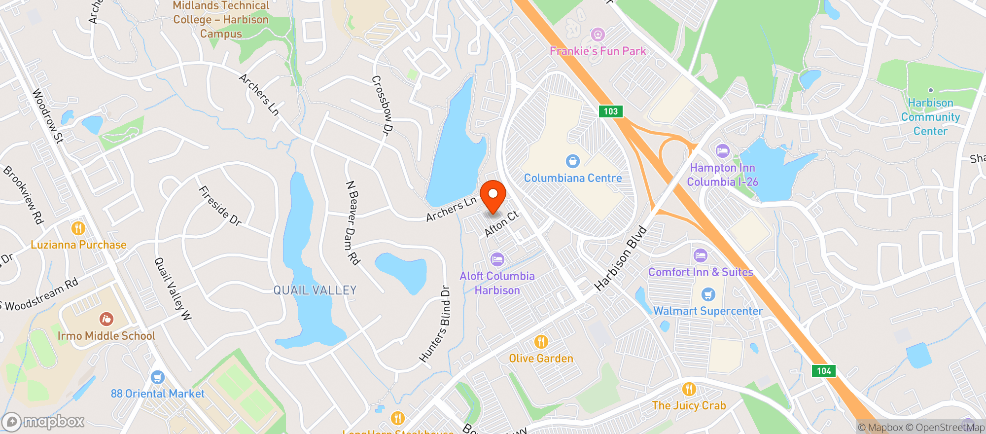 Map showing Don Tequilas Cantina (cola)
