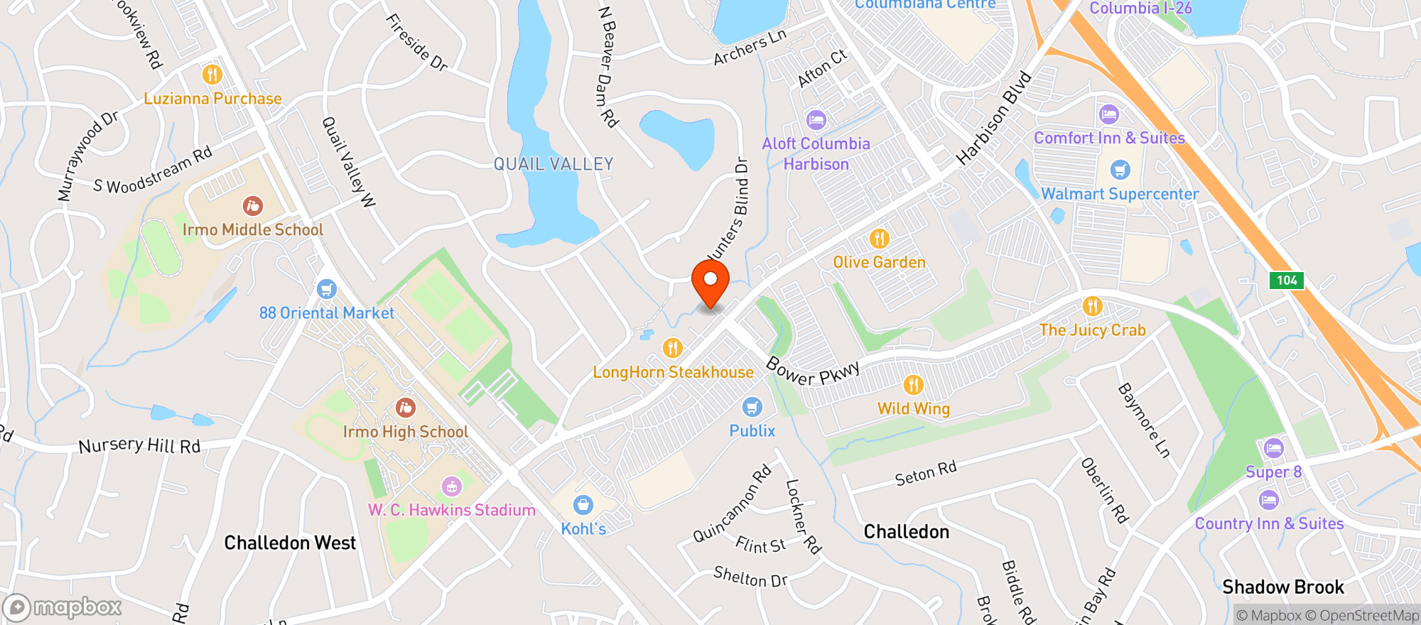 Map showing Vitamin Shoppe - Columbia