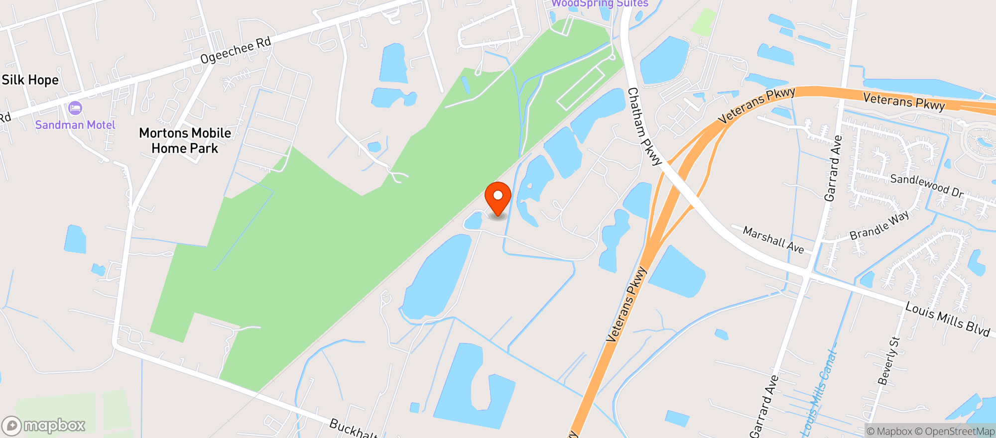 Map showing The Mackey House