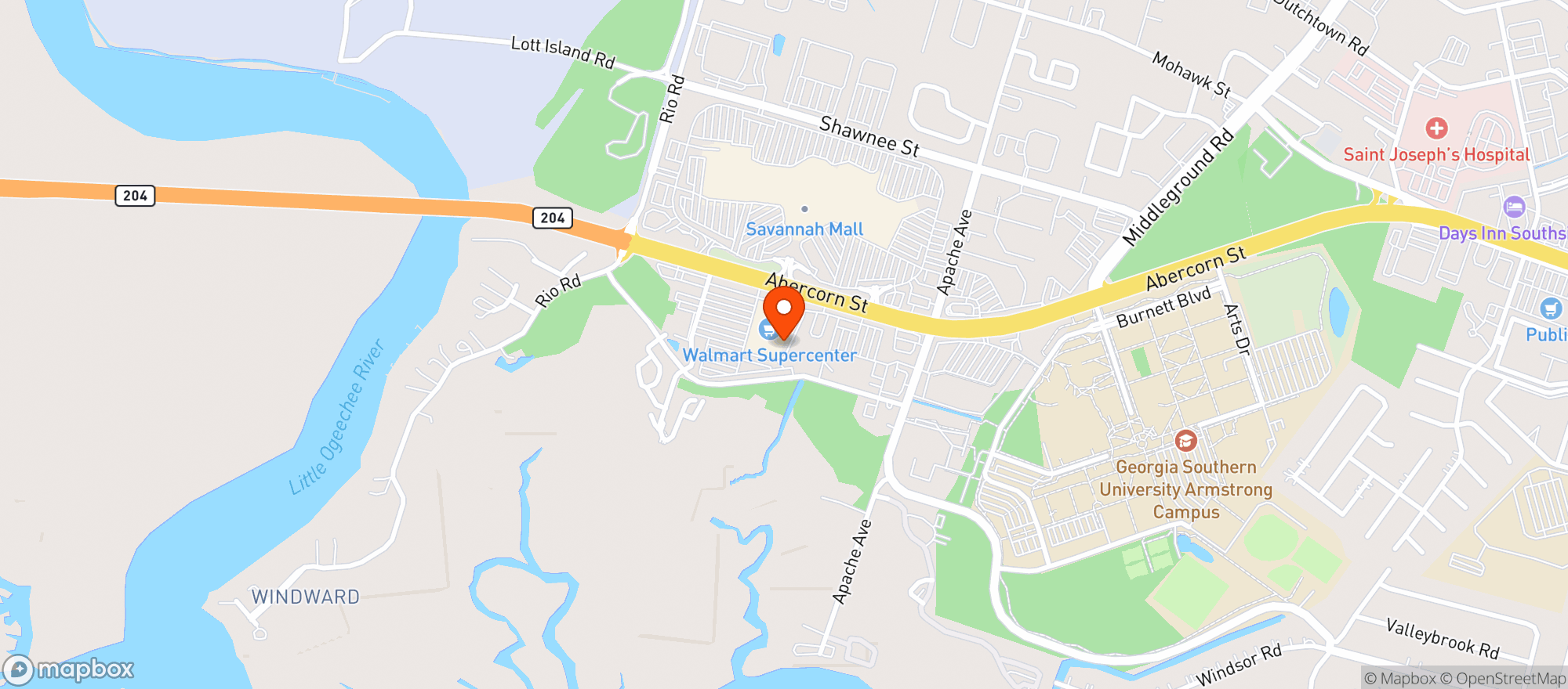 Map showing Walmart Supercenter