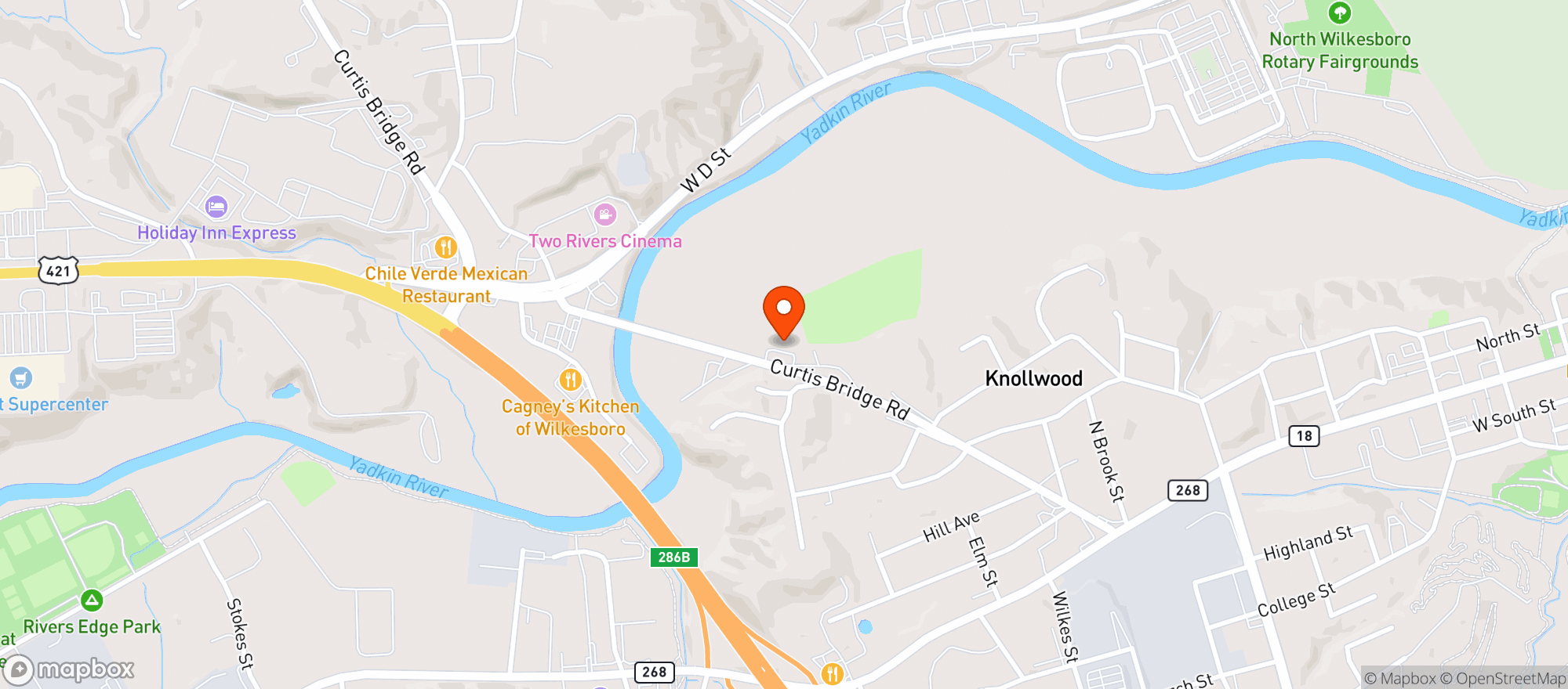 Map showing Stardust Cellars Taproom