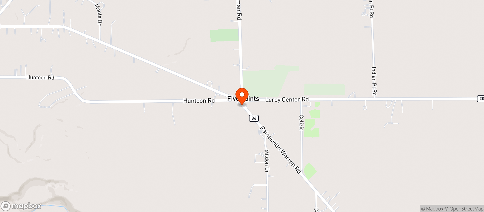 Map showing Leroy Country Store