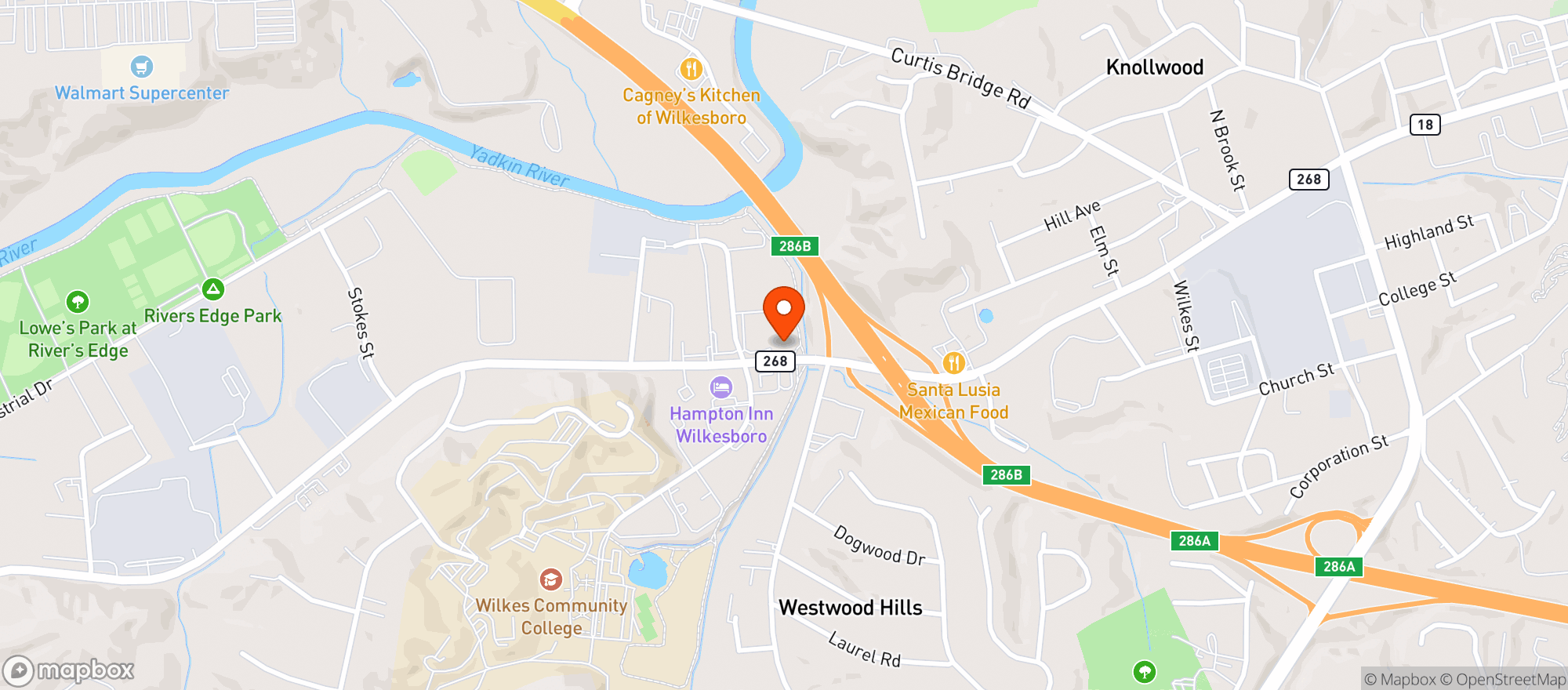 Map showing College Park