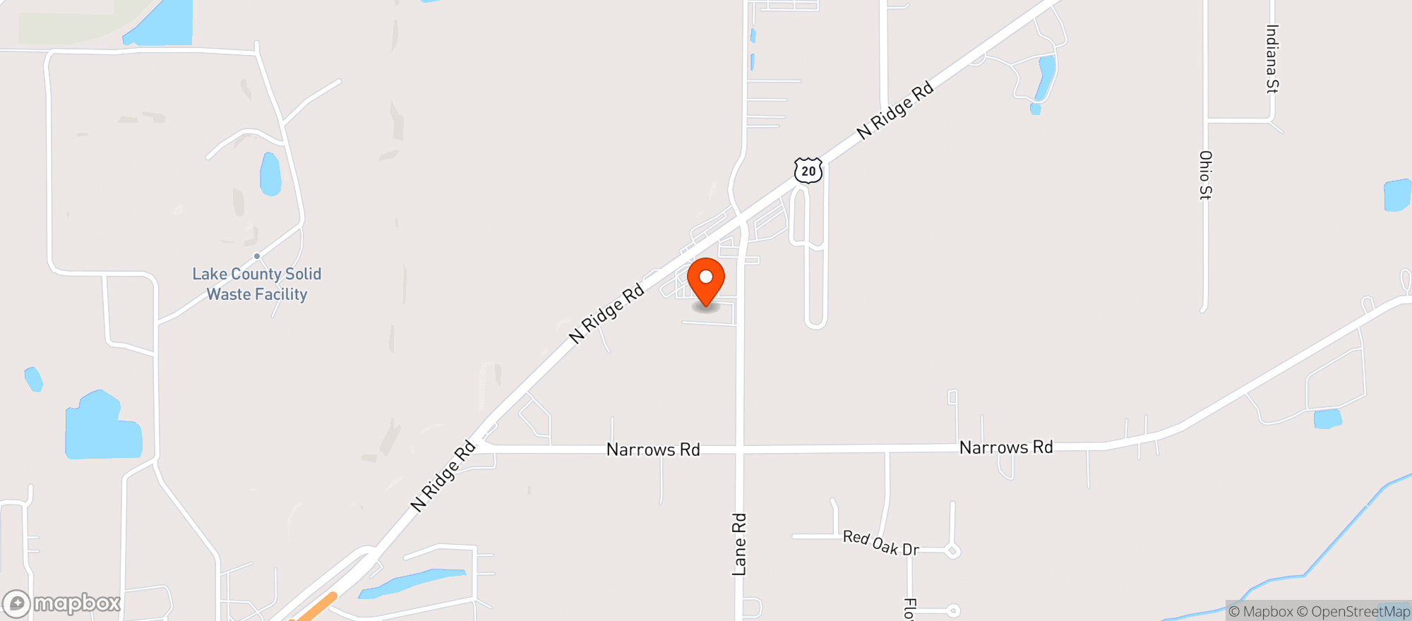 Map showing North Ridge Iga
