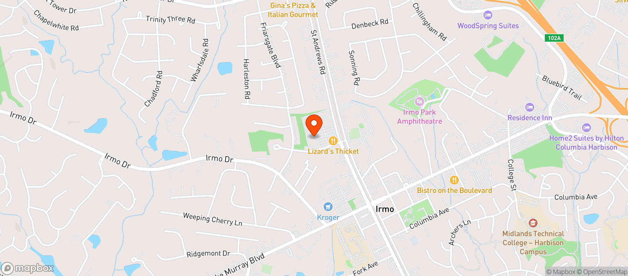 Map showing Craft And Draft Irmo