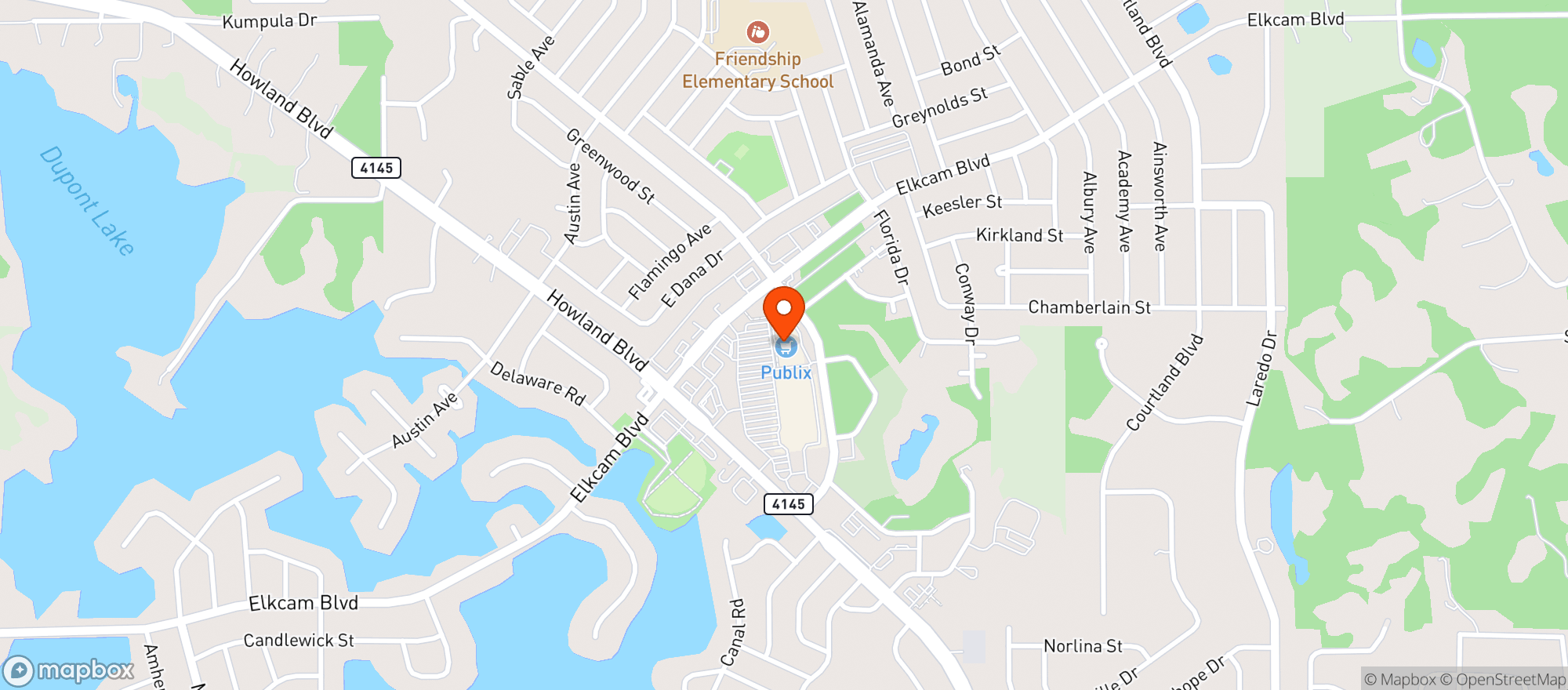 Map showing Publix