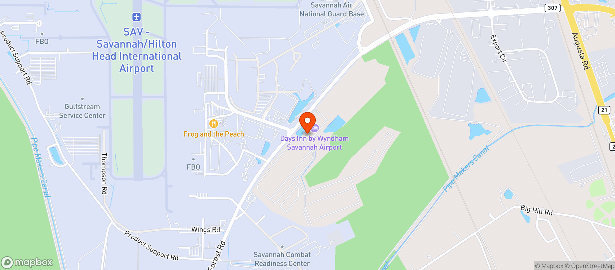 Map showing Hercules Grill (sav)