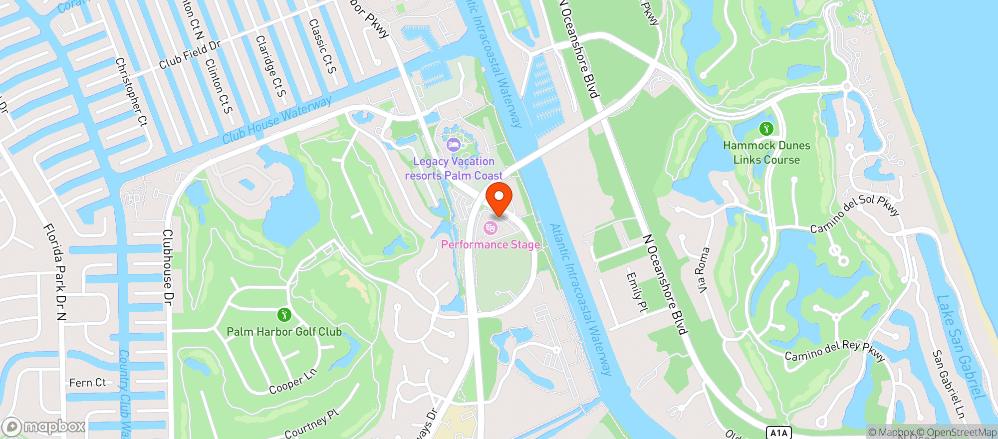 Map showing Turtle Shack Cafe