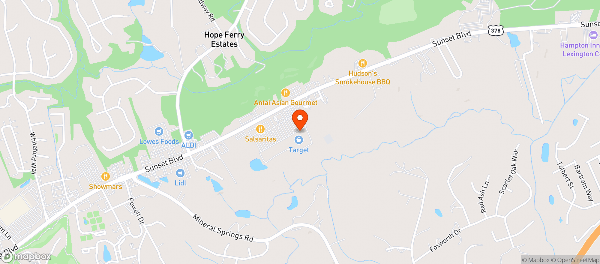 Map showing Target
