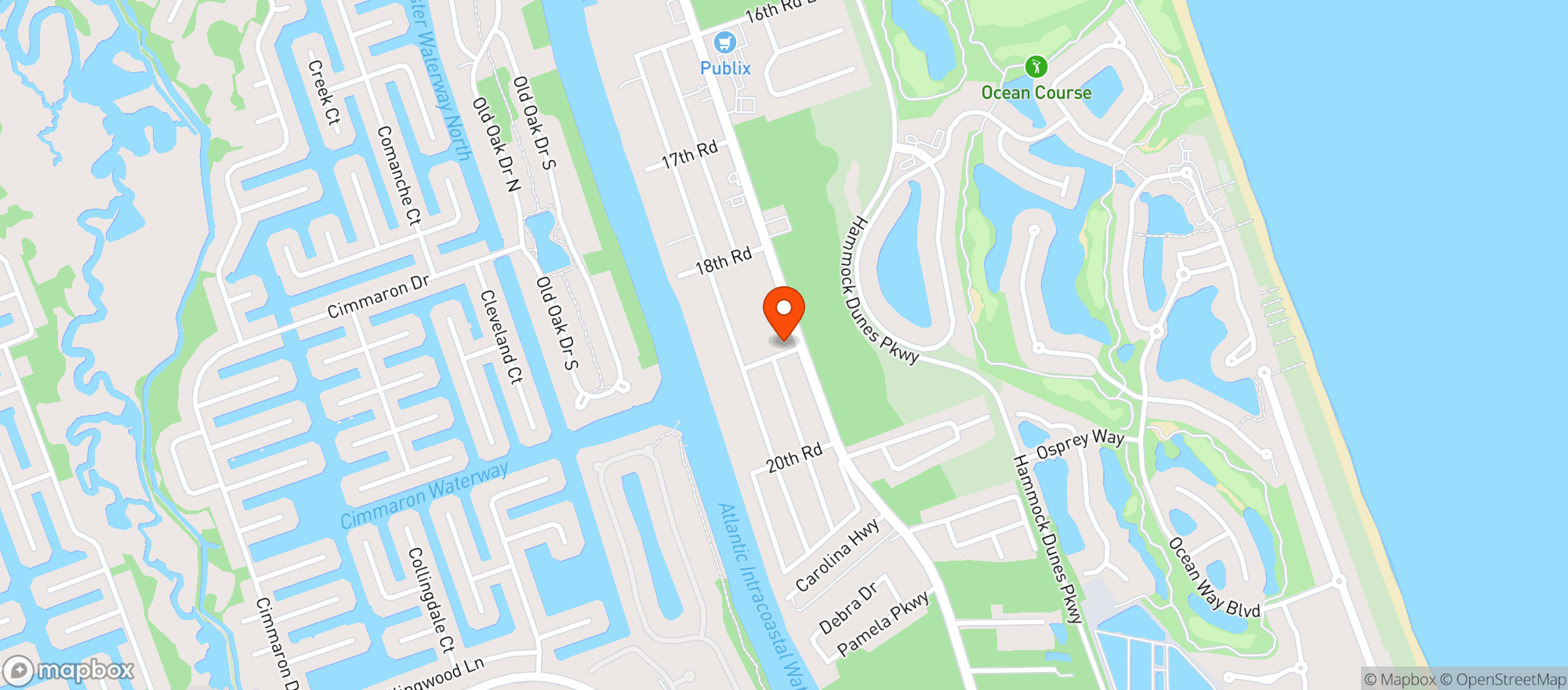 Map showing Hammock Grill By Jt's