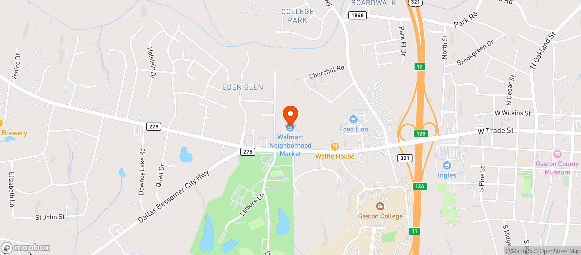 Map showing Walmart Neighborhood Market